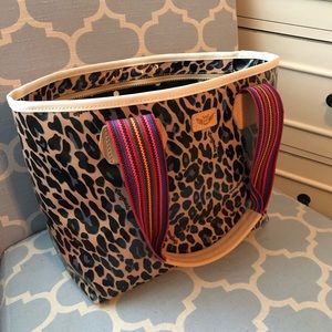 Consuela classic zipper tote leopard